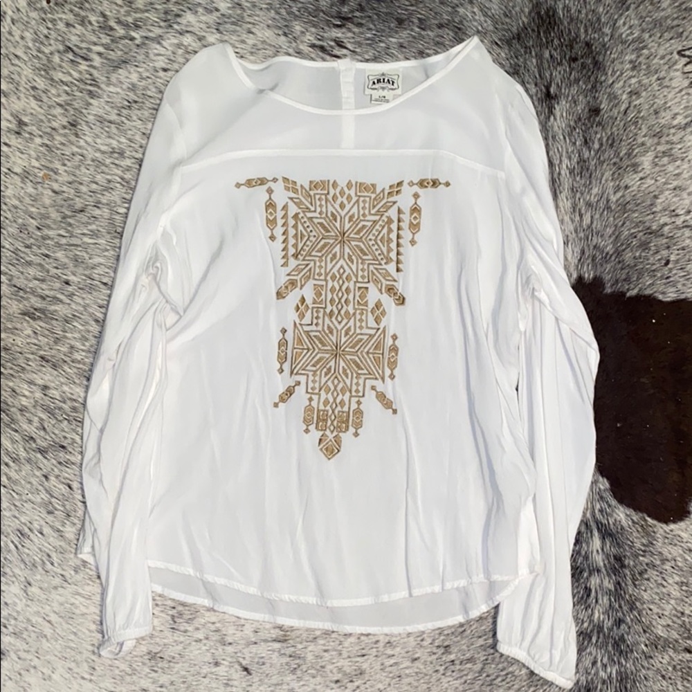Gold embroidered blouse